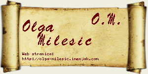Olga Milešić vizit kartica